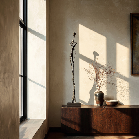 Statue filiforme déco d'intérieur inspiration Giacometti