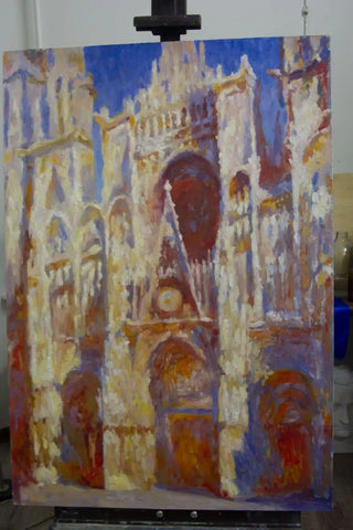 Tableau Monet "Cathédrale de Rouen" - Reproduction  Huile sur Toile