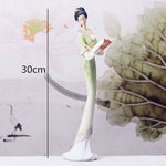 Taille statue Geisha vert