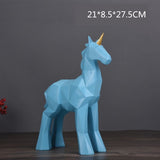 statue licorne bleue pas cher