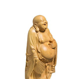 Statue Bouddha Rieur en Bois