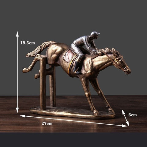 Taille statue jockey