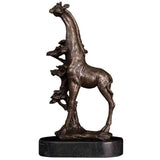 Statue Africaine Girafe Bronze