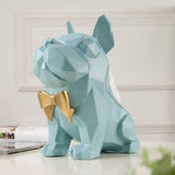 Statue chien bleu