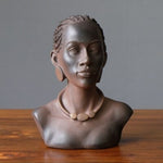 statue tête de femme africaine