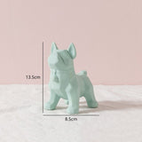 Taille statue chien vert