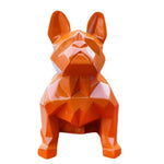 Statue Bouledogue Origami Orange