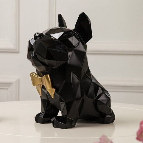 Statue chien noir