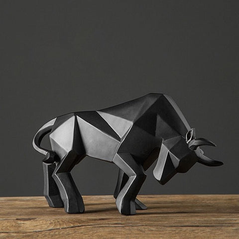 Statue origami taureau