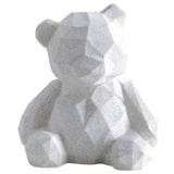 Statue Origami Nounours Blanc