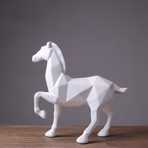 Cheval Origami blanc