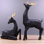 Statue Origami Cerf Family